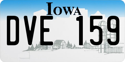 IA license plate DVE159