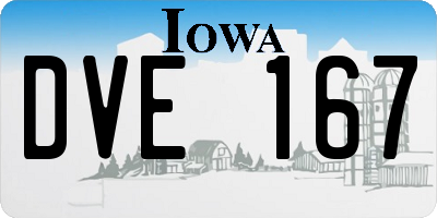 IA license plate DVE167