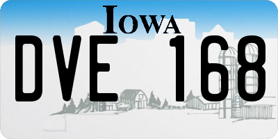 IA license plate DVE168