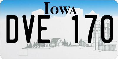 IA license plate DVE170