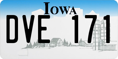 IA license plate DVE171