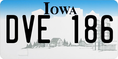 IA license plate DVE186