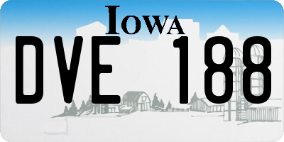 IA license plate DVE188