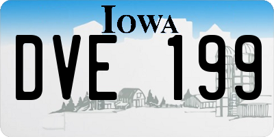 IA license plate DVE199
