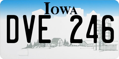 IA license plate DVE246