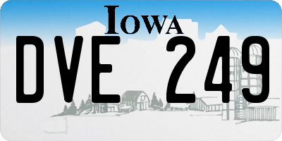 IA license plate DVE249