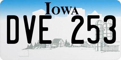 IA license plate DVE253