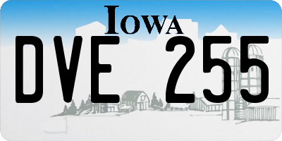 IA license plate DVE255