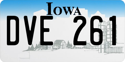 IA license plate DVE261