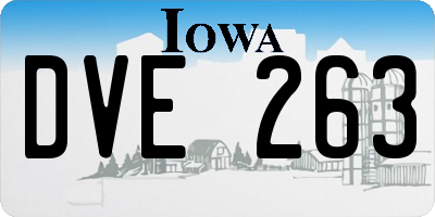 IA license plate DVE263