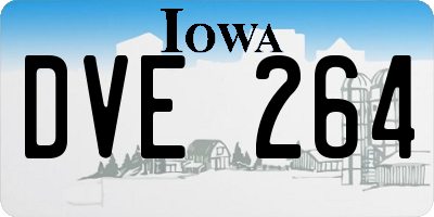 IA license plate DVE264
