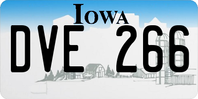 IA license plate DVE266
