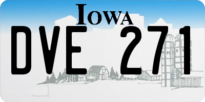 IA license plate DVE271