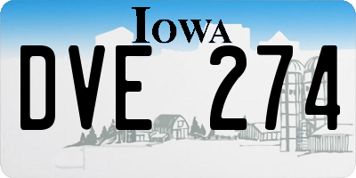 IA license plate DVE274