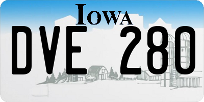 IA license plate DVE280