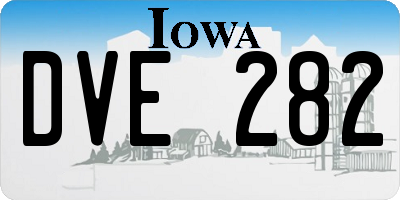 IA license plate DVE282