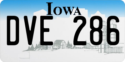 IA license plate DVE286