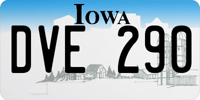 IA license plate DVE290