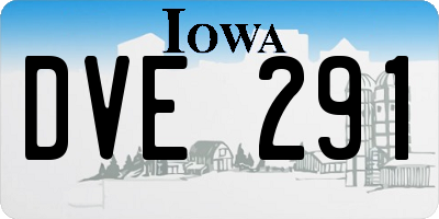 IA license plate DVE291