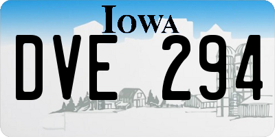 IA license plate DVE294