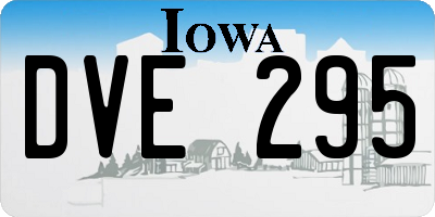 IA license plate DVE295
