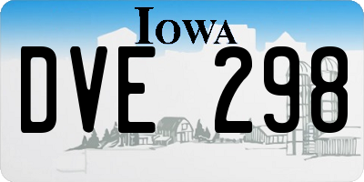 IA license plate DVE298