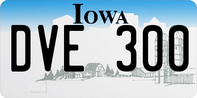 IA license plate DVE300