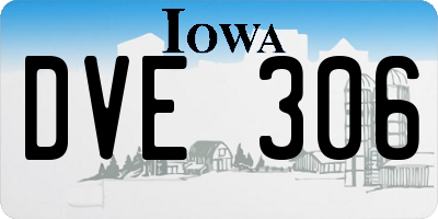 IA license plate DVE306