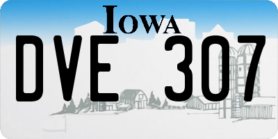 IA license plate DVE307