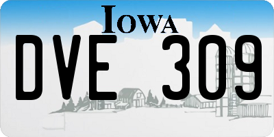 IA license plate DVE309