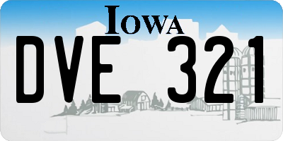 IA license plate DVE321