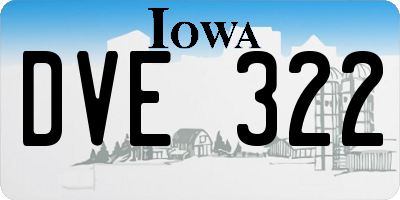 IA license plate DVE322