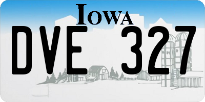 IA license plate DVE327