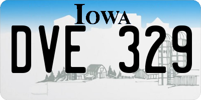 IA license plate DVE329