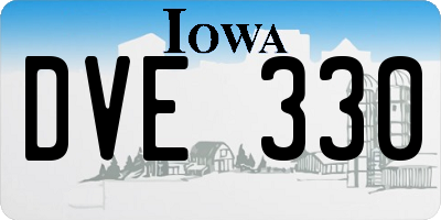 IA license plate DVE330