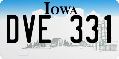 IA license plate DVE331