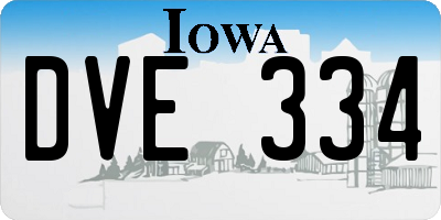 IA license plate DVE334