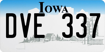 IA license plate DVE337
