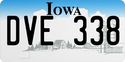 IA license plate DVE338