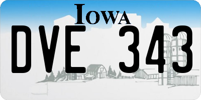 IA license plate DVE343