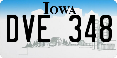IA license plate DVE348