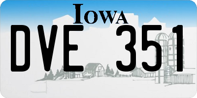 IA license plate DVE351