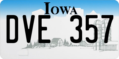 IA license plate DVE357