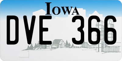 IA license plate DVE366