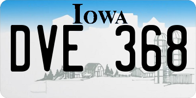 IA license plate DVE368