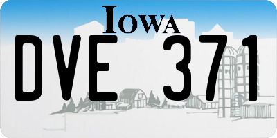 IA license plate DVE371