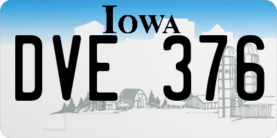 IA license plate DVE376