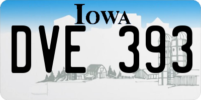 IA license plate DVE393