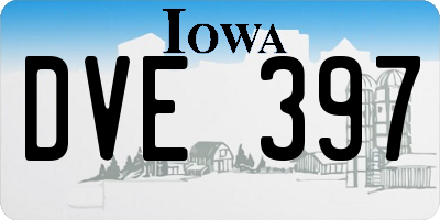 IA license plate DVE397