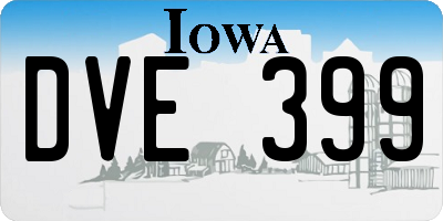IA license plate DVE399